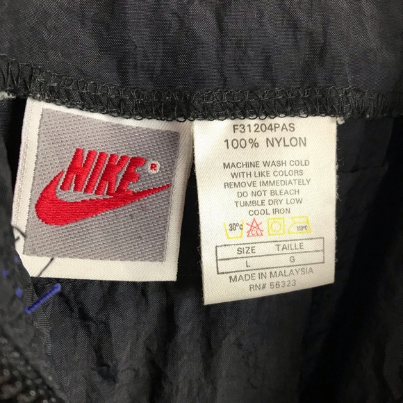 NIKE AIR Vintage Black Windbreaker Spell Out Large - Picture 5 of 8